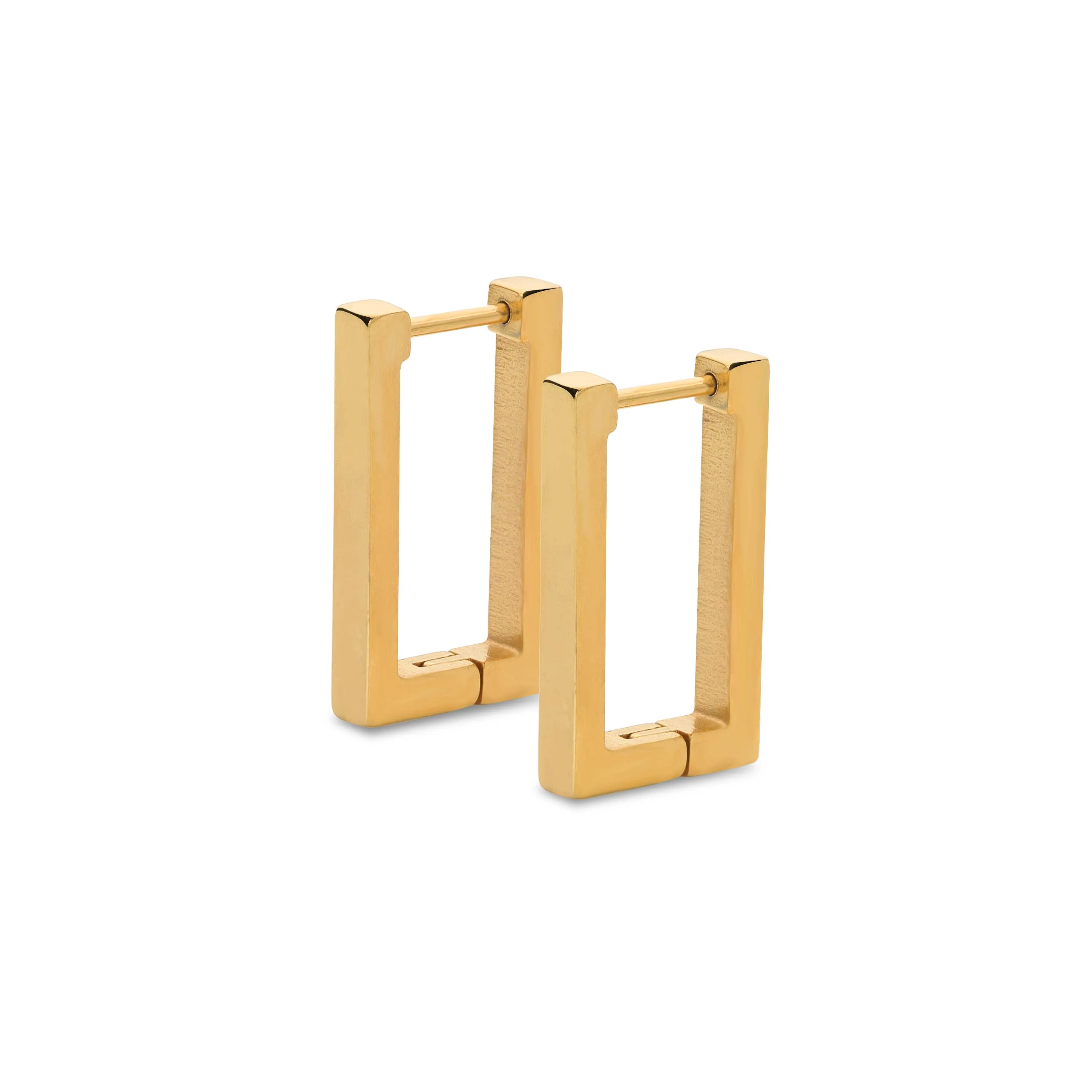 Rectangle earring gold