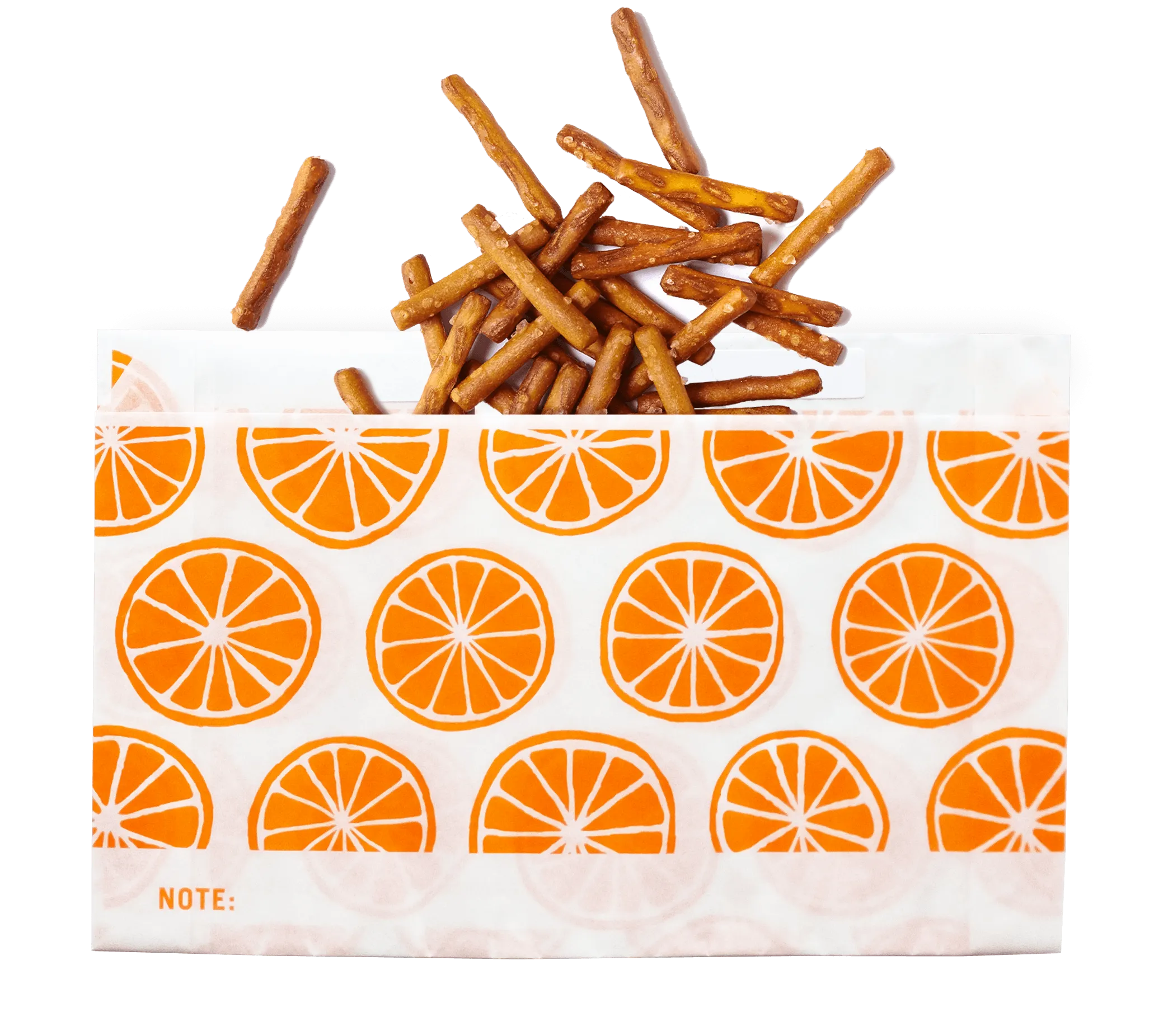 Recyclable Snack Bags Orange 50 Count