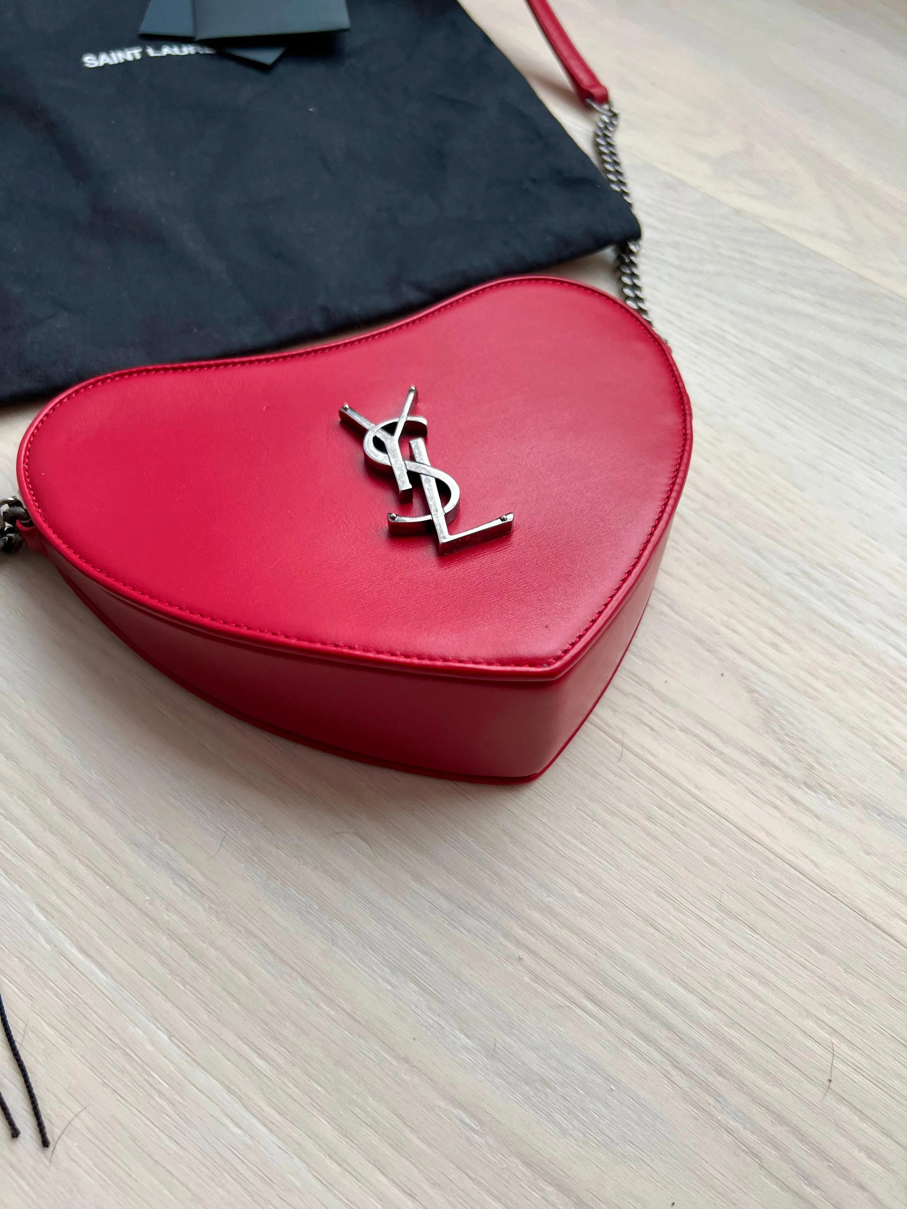 Saint Laurent Heart Tassel Bag