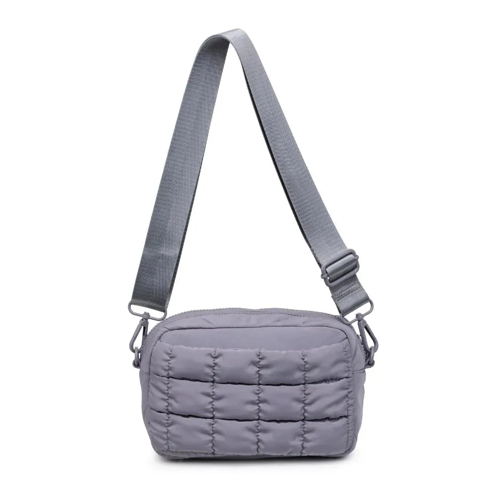 Sol and Selene Inspiration - Quilted Nylon Crossbody in Grey