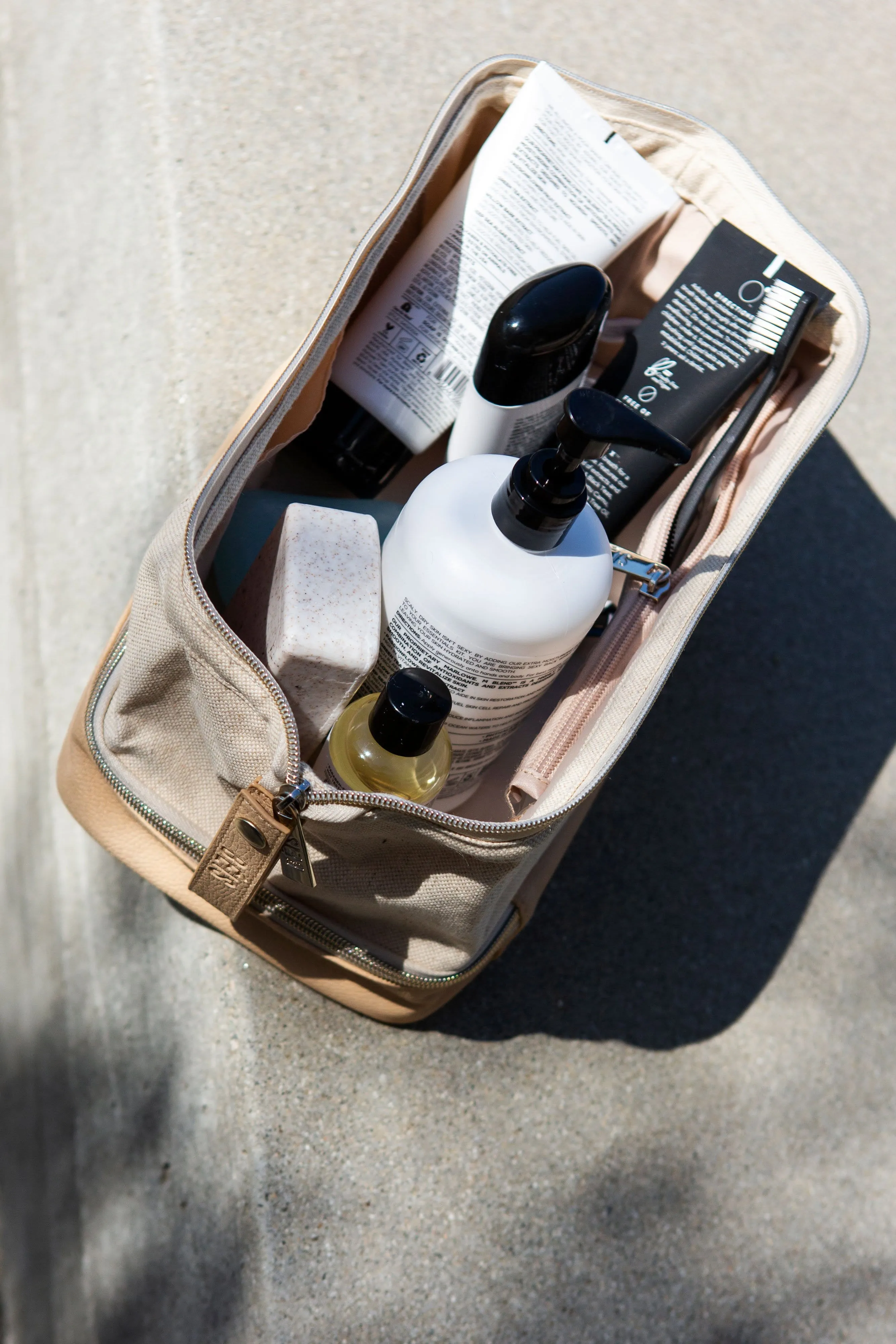 The Dopp Kit in Beige