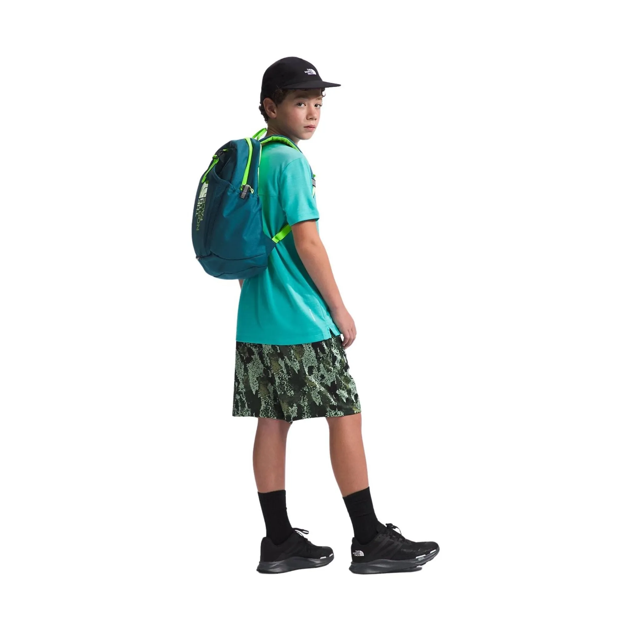 The North Face Youth Mini Recon Backpack - Blue Moss/Safety Green