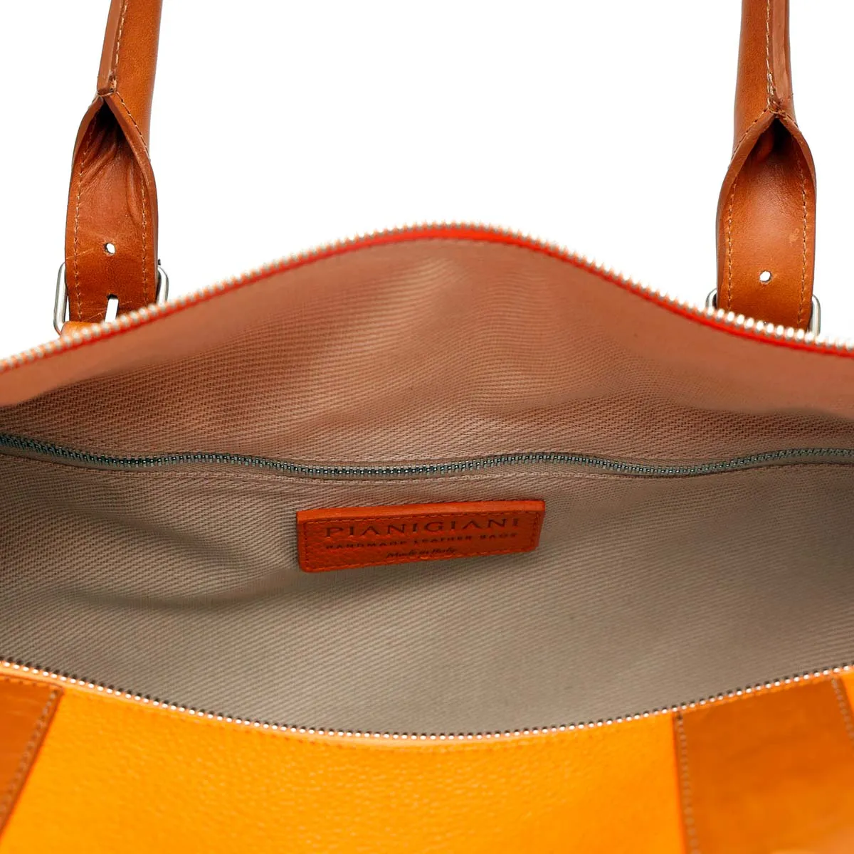 Travel Bag in Pelle Arancio