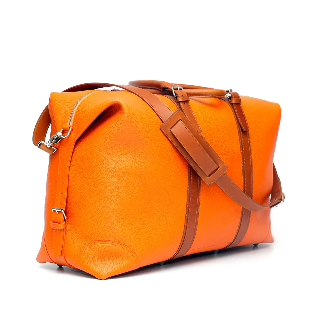 Travel Bag in Pelle Arancio