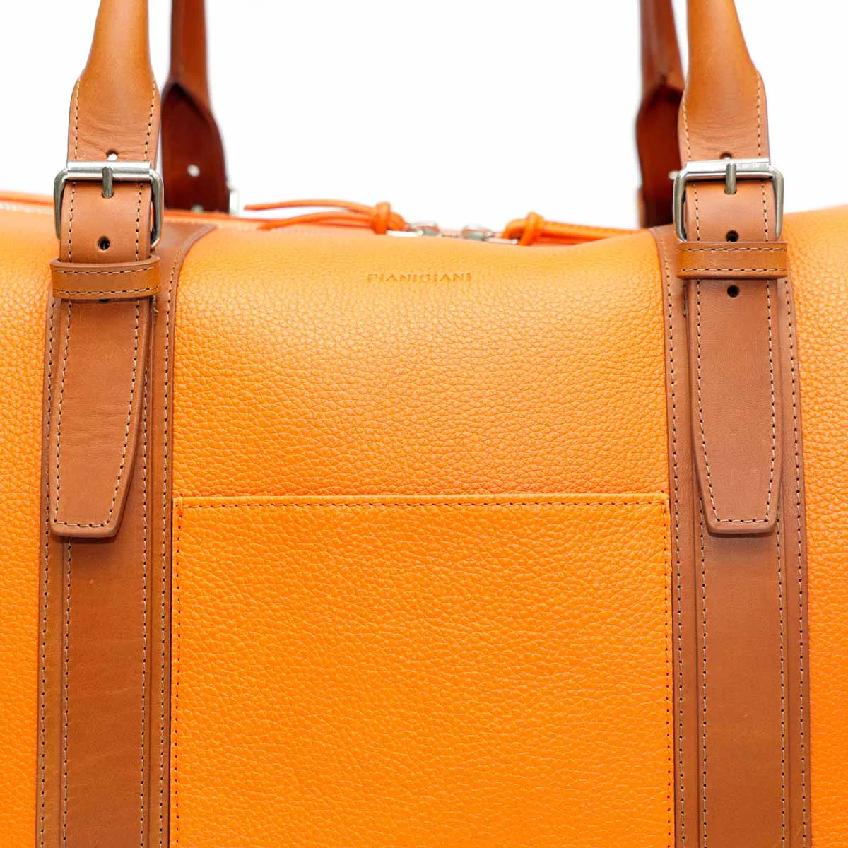 Travel Bag in Pelle Arancio