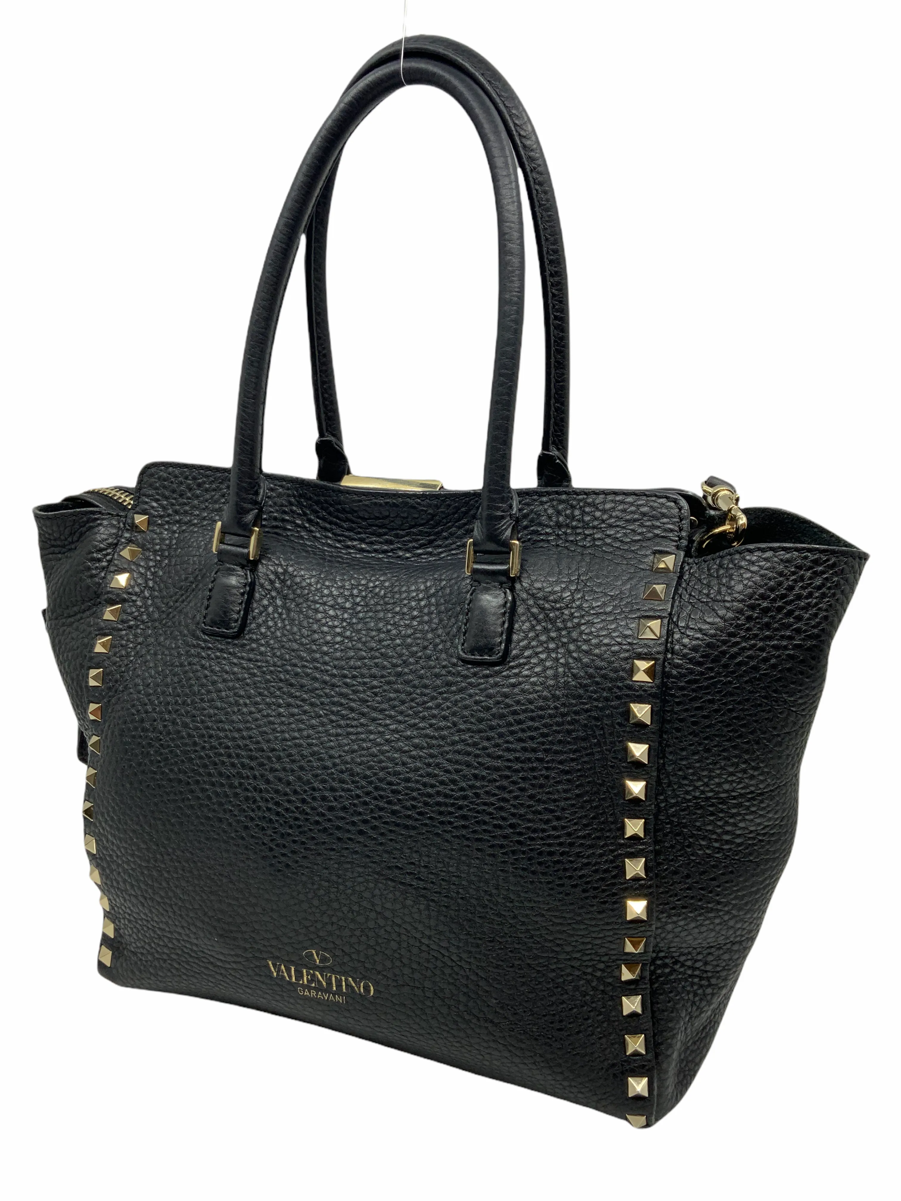 Valentino Vitello Small Rockstud Double Handle Tote